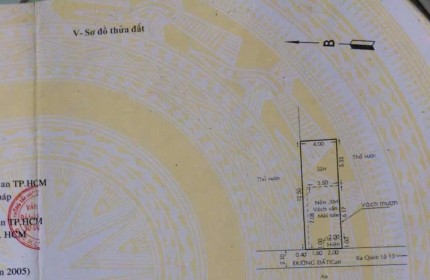 Bán nhà cạnh Đại Học Luật,Hiệp Bình Chánh,Thủ Đức.50m2,chỉ hơn tỷ